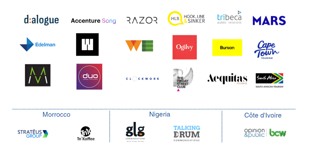 An image displaying the logos of all our current PRCA Africa members.